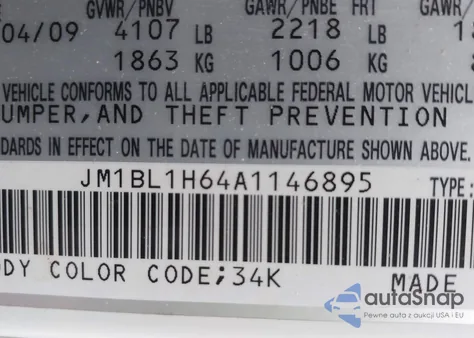 2010 Mazda Mazda3 S Sport from USA, damaged, VIN JM1BL1H64A1146895